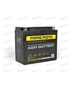 Аккумулятор PRIME MOTO 12V18Ah (R+) (MF) (AGM) (пт 350) (PTX20L-BS) (177x88x154)