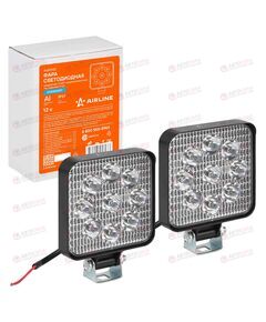 Фара с/диод квадратная 9 LED направленный свет 9W (83х83х22) 12V (2 шт) STANDART AIRLINE