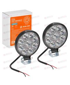 Фара с/диод круглая 9 LED направленный свет 9W (83х83х22) 12V (2 шт) STANDART AIRLINE